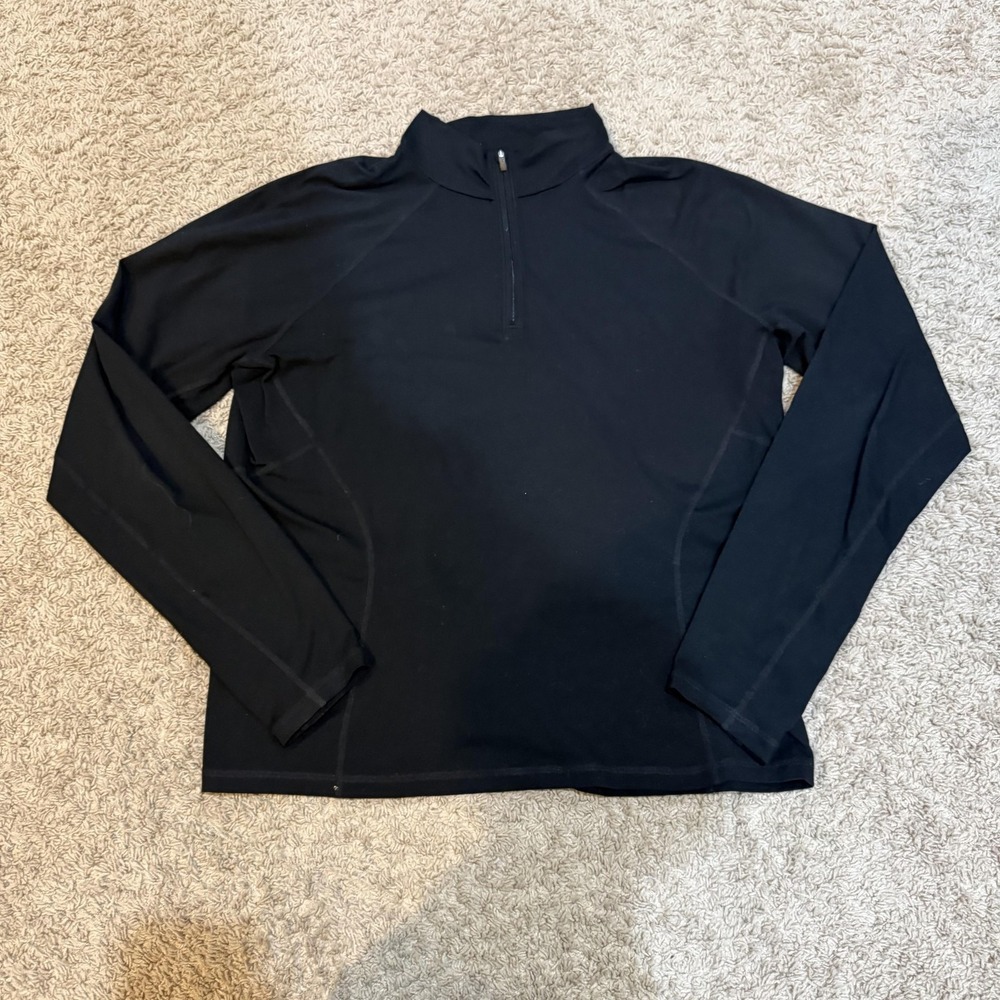 Mountain Hardwear Pullover Womens XL Black Quarter Zip Long Sleeve Stretch Top